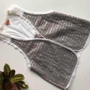 Chan Luu Designer Sequin Boho Festival Vest XS